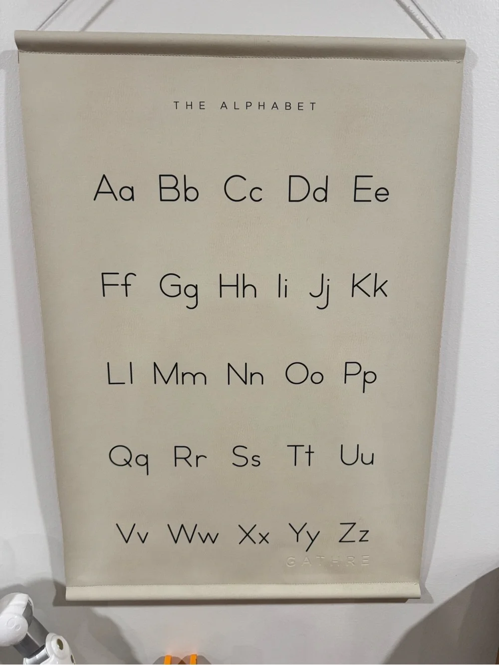 Cream Alphabet Learning Poster for Kids – The Alphabet